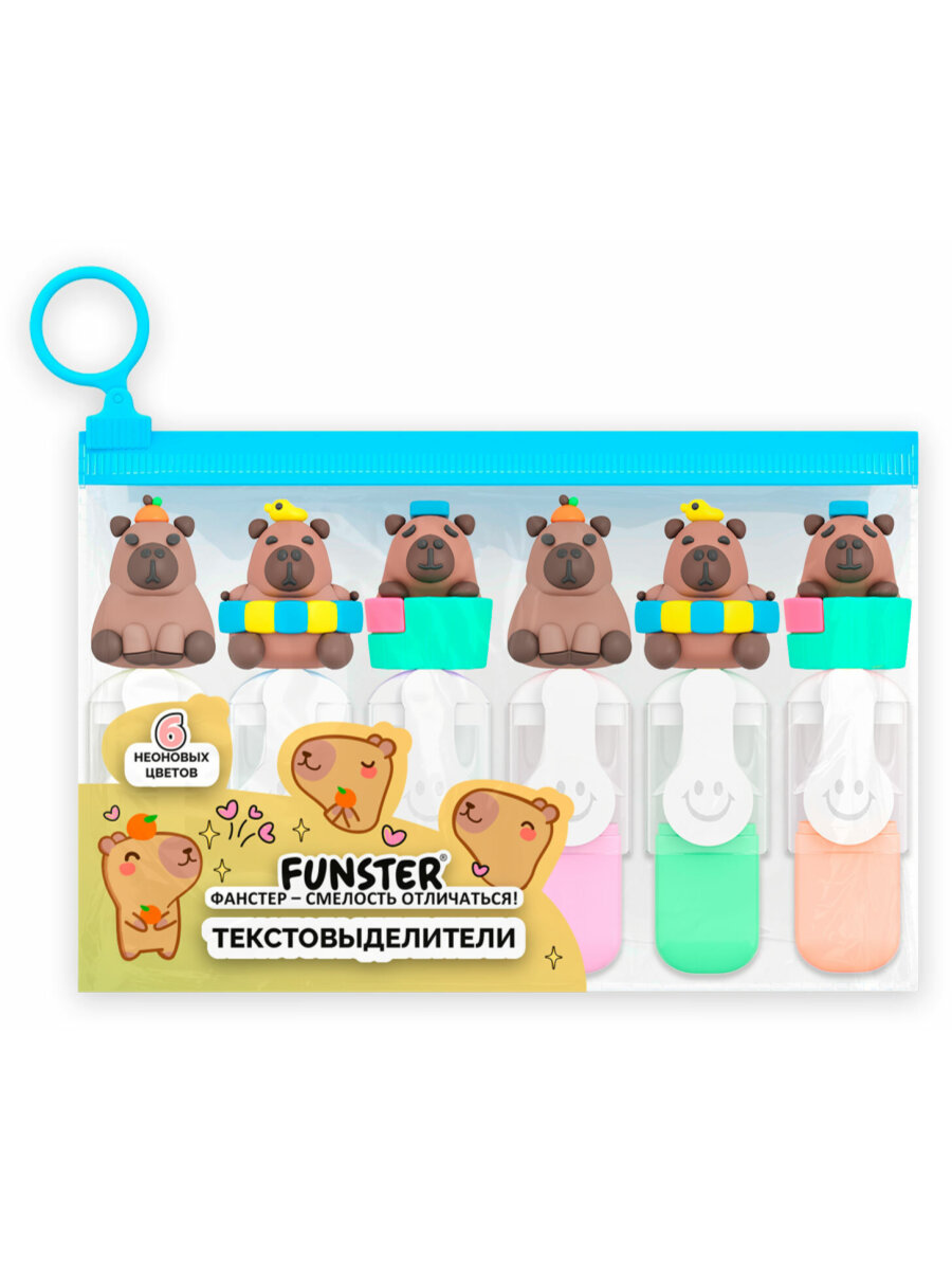 Текстовыделители Funster 6 цв. - фото 2