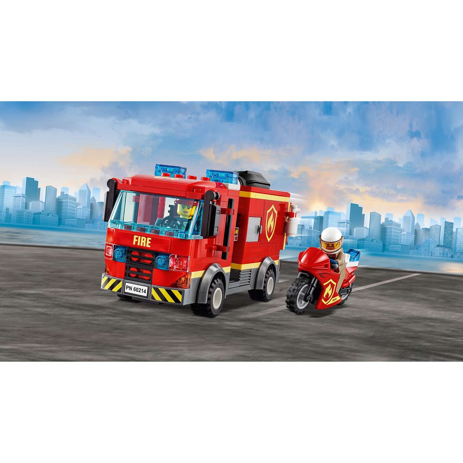 Конструктор LEGO City Fire Пожар в бургер-кафе блочный - фото 7