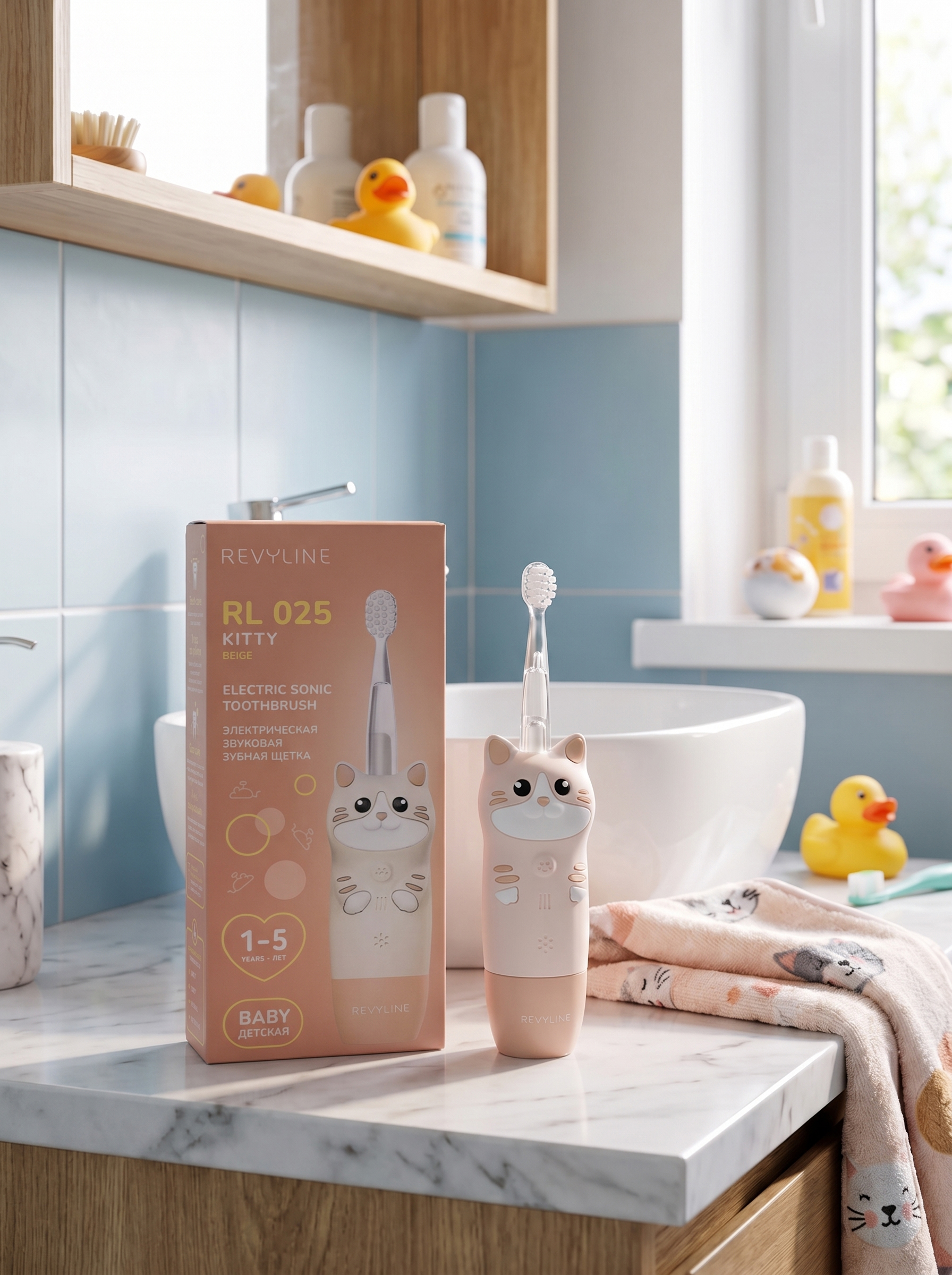 Зубная щетка электрическая Revyline Kitty от 1 года - фото 9