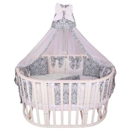Комплект постельного белья Amarobaby Люкс 7предметов Серый
