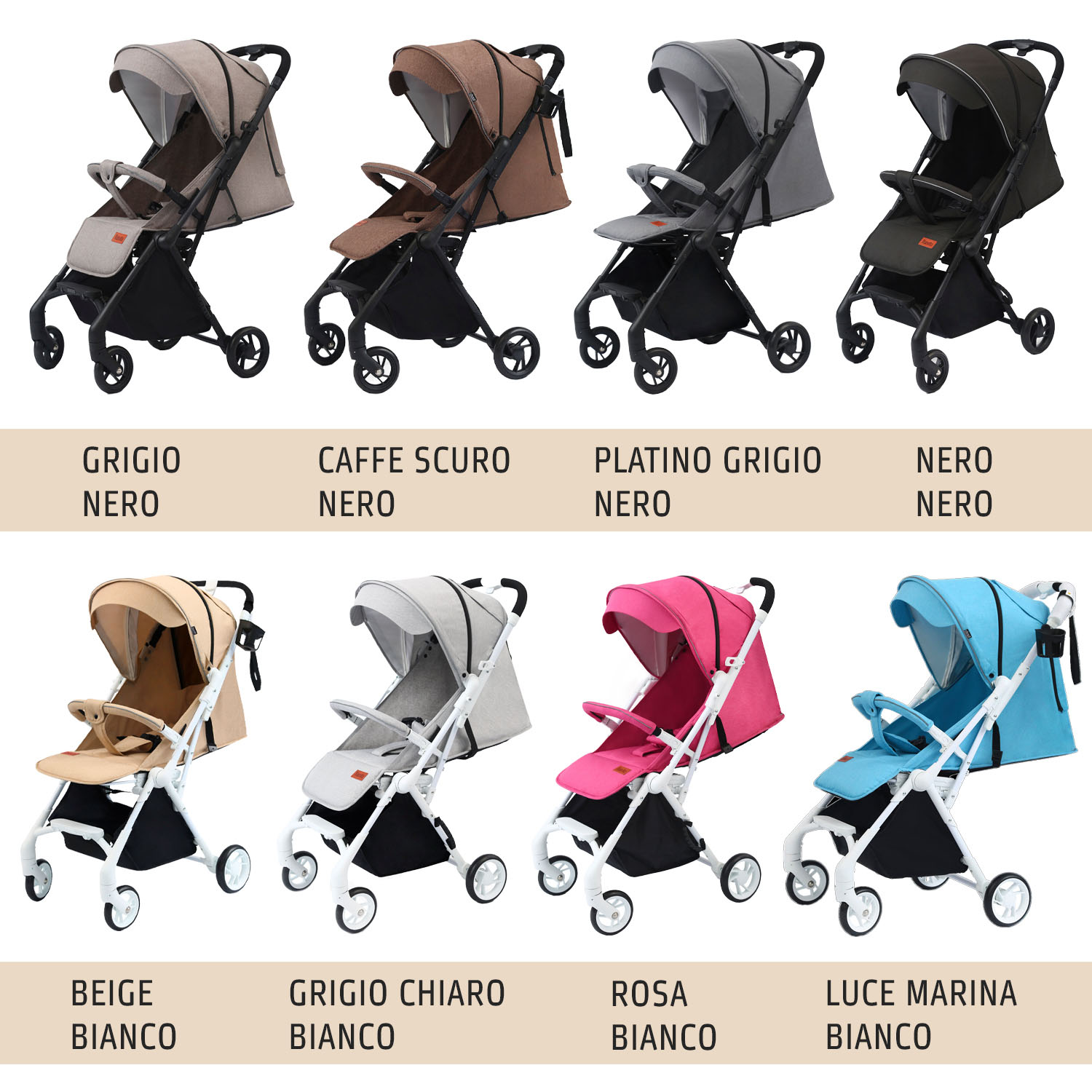 Коляска прогулочная Nuovita бежевый - фото 10