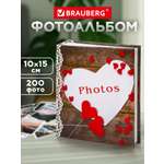 Фотоальбом Brauberg на 200 фото 10x15 семейный свадебный детский