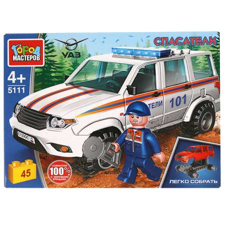 Конструктор Город мастеров UAZ Patriot спасателей блочный