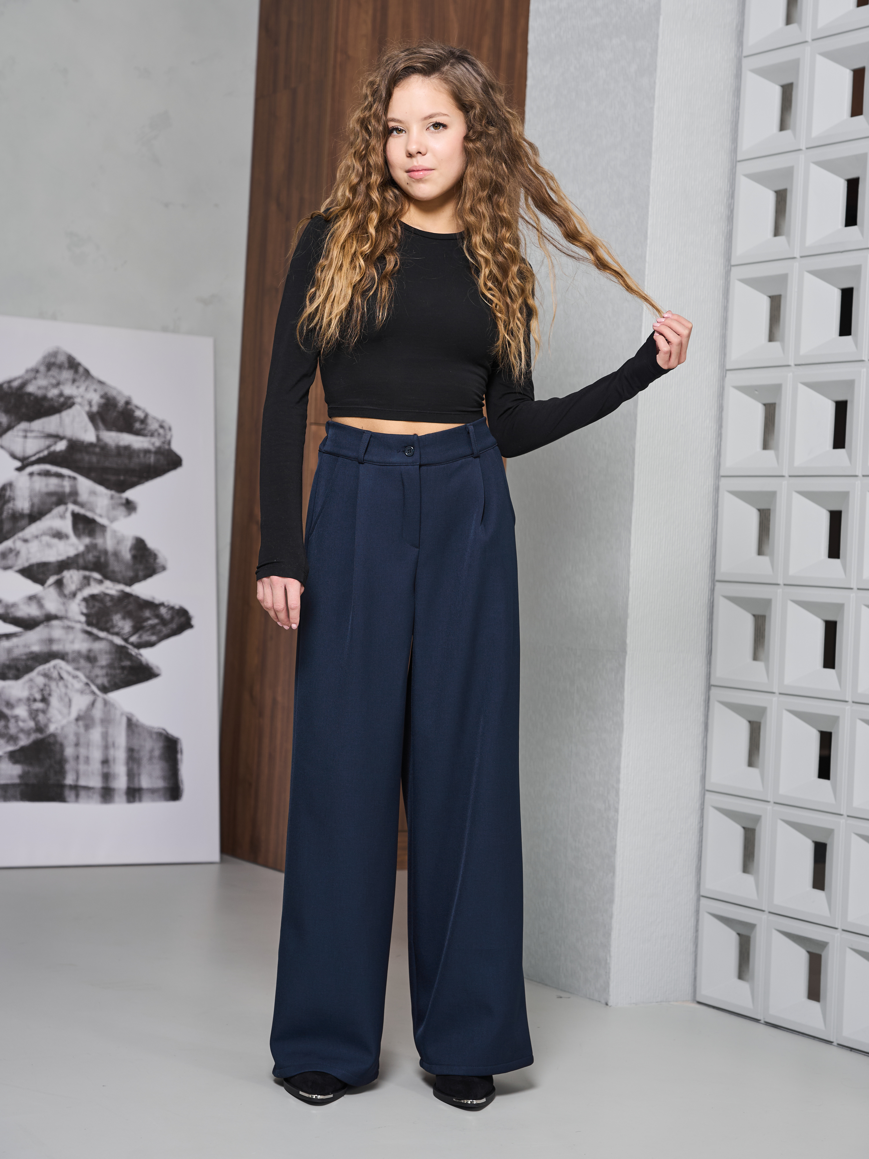 Брюки-палаццо СИНЯЯ МОДА WF501-H39 - фото 10
