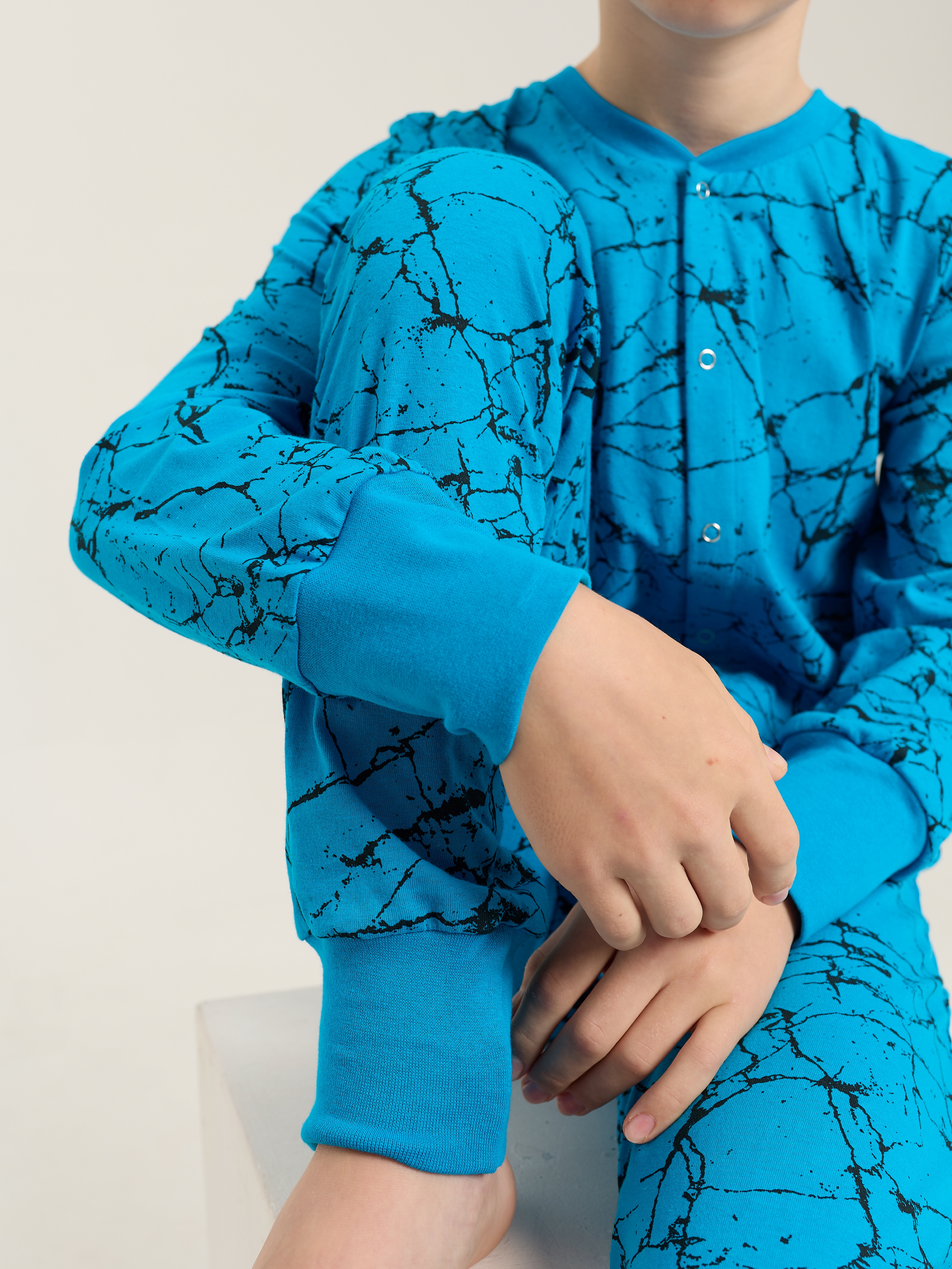 Пижама Весёлый человечек Д00113П/Мрамор - фото 5