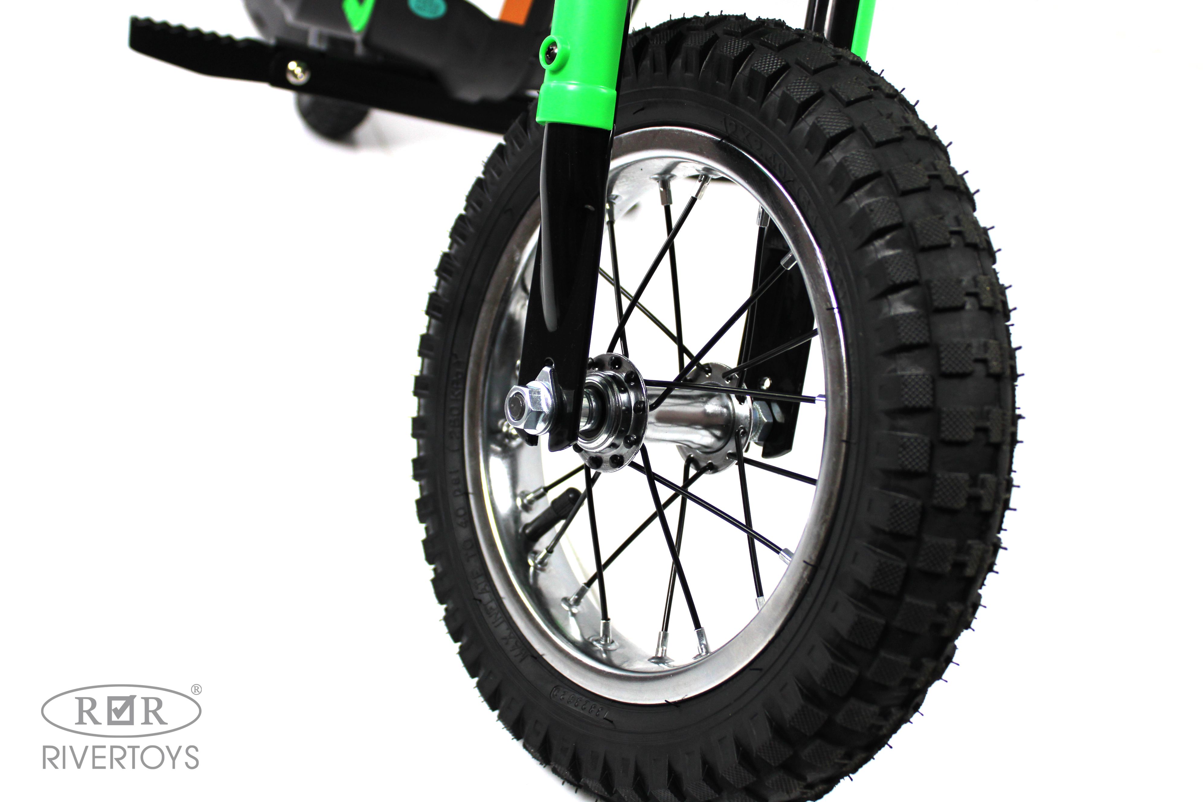 Электромотоцикл RIVERTOYS A005AA-MOTO-GREEN - фото 19