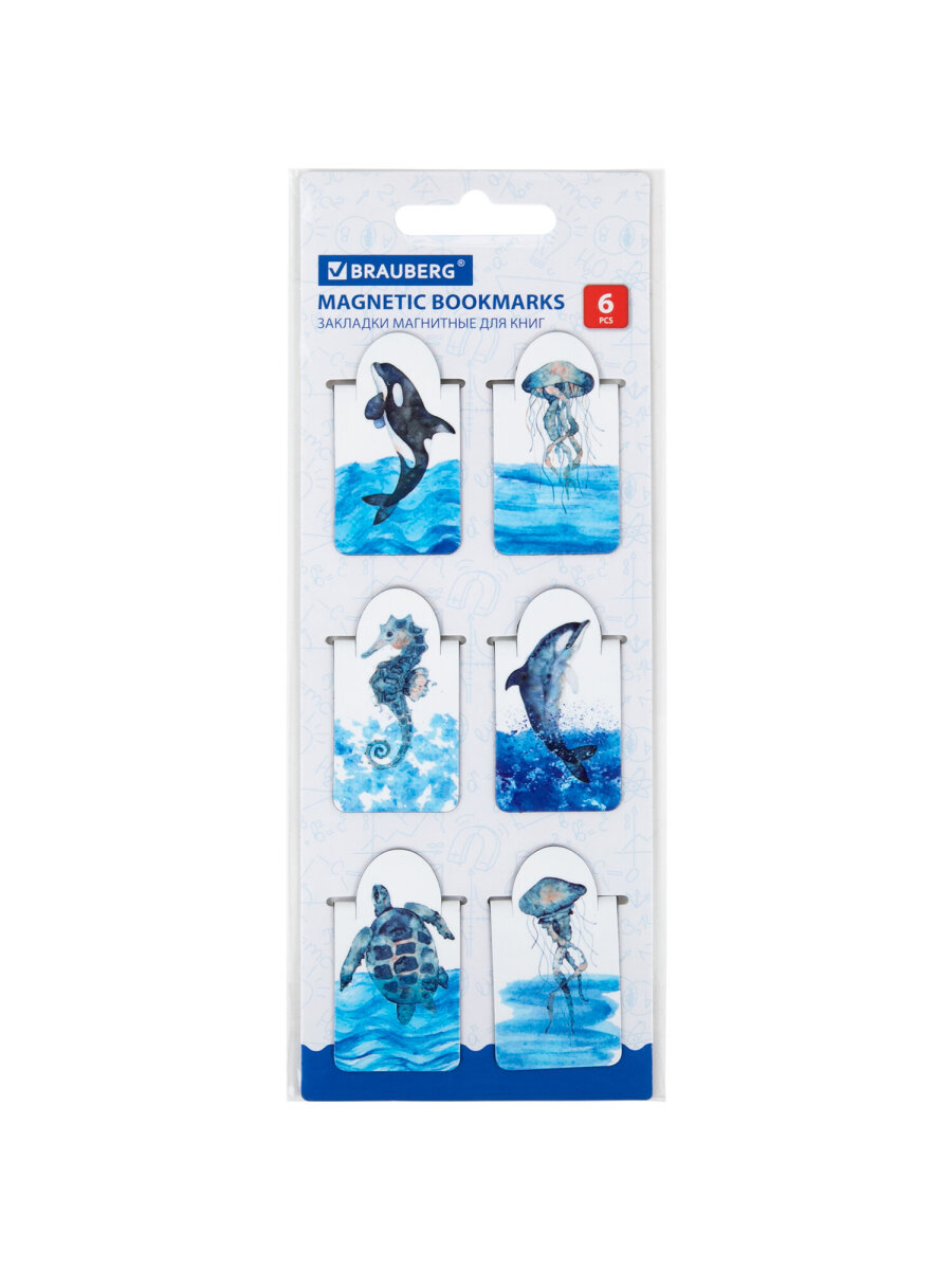 Магнитная закладка Brauberg 6 шт. - фото 5