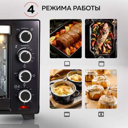 Мини-печь GFGRIL GFO-38B Convection Plus электрическая духовка с конвекцией