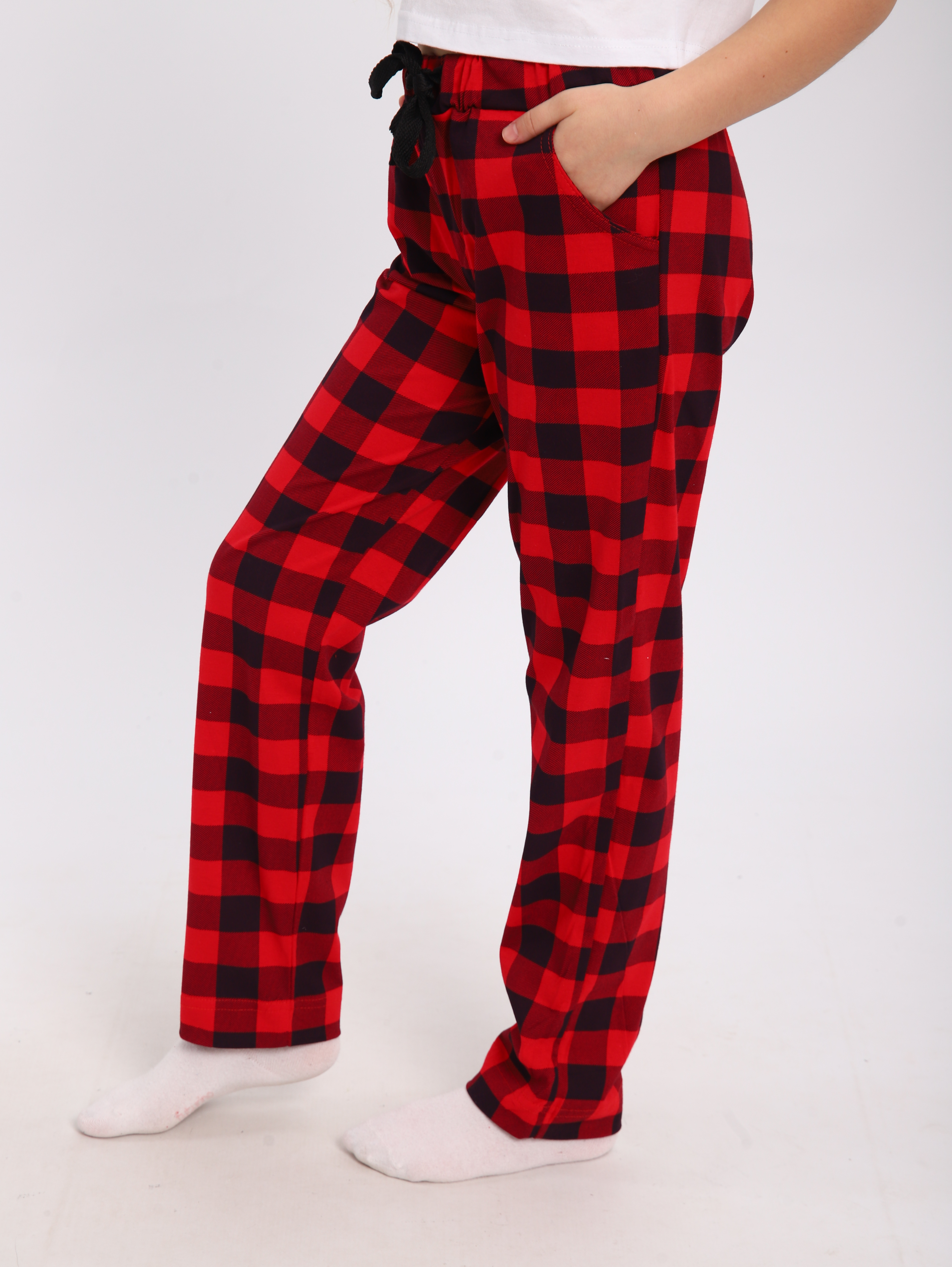 Брюки ЛАДОШКИ Брюки Матвей красная клетка - фото 5