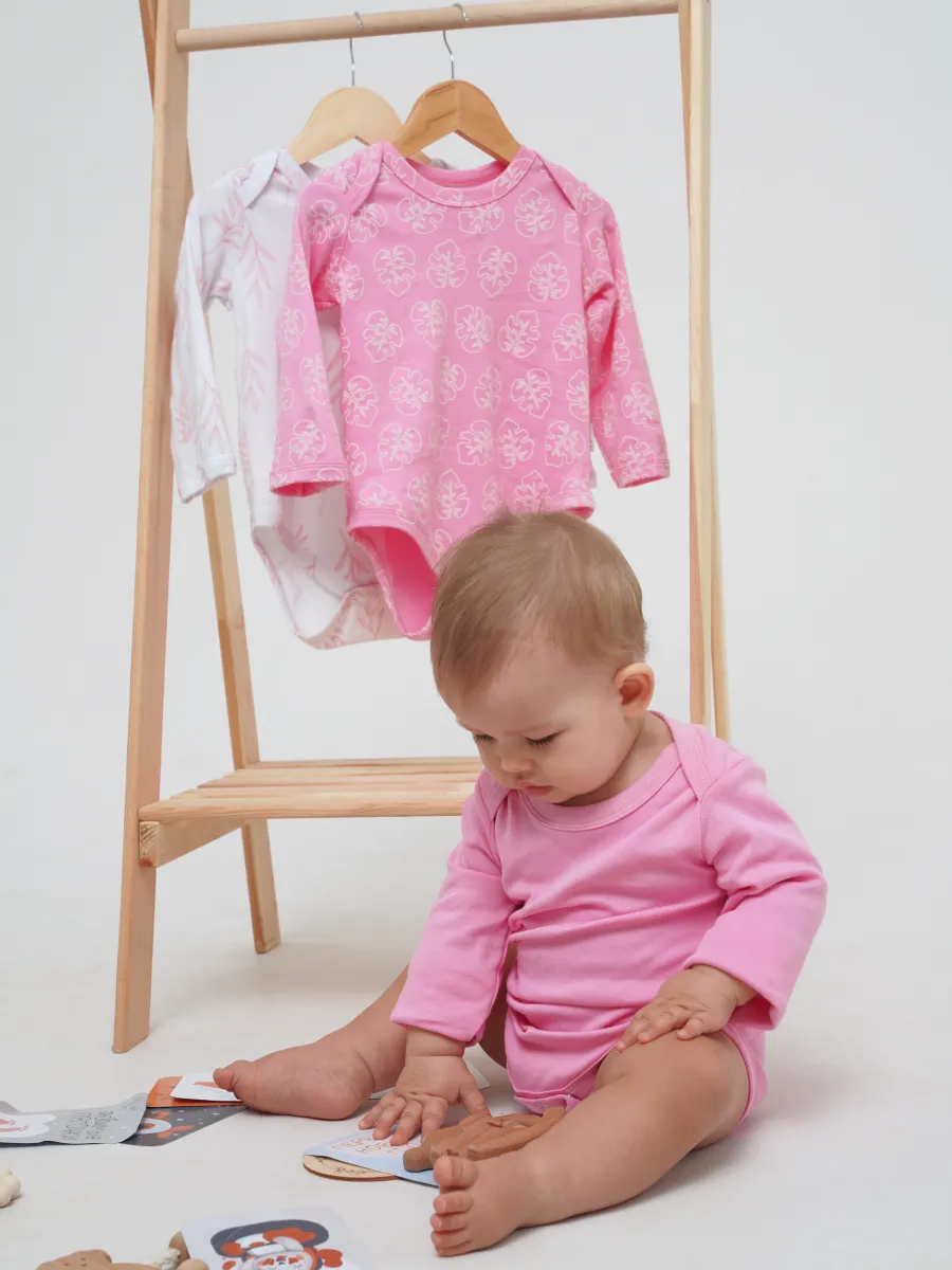 Боди 3 шт Супер Пупс нбр/3пр/боди/SK20розовыйлисточкиветочки - фото 12