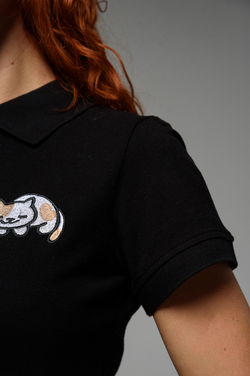 Поло Натали Суслова 8524 черный+кот - фото 3