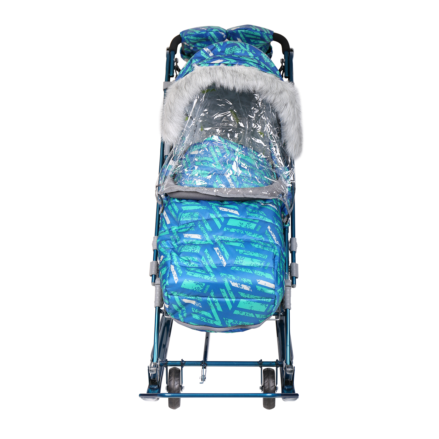 Санки-коляска Ника Синий - фото 5