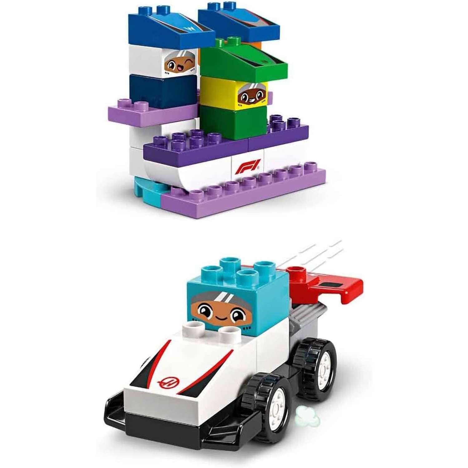 Конструктор LEGO DUPLO Гоночные автомобили Формулы блочный - фото 6