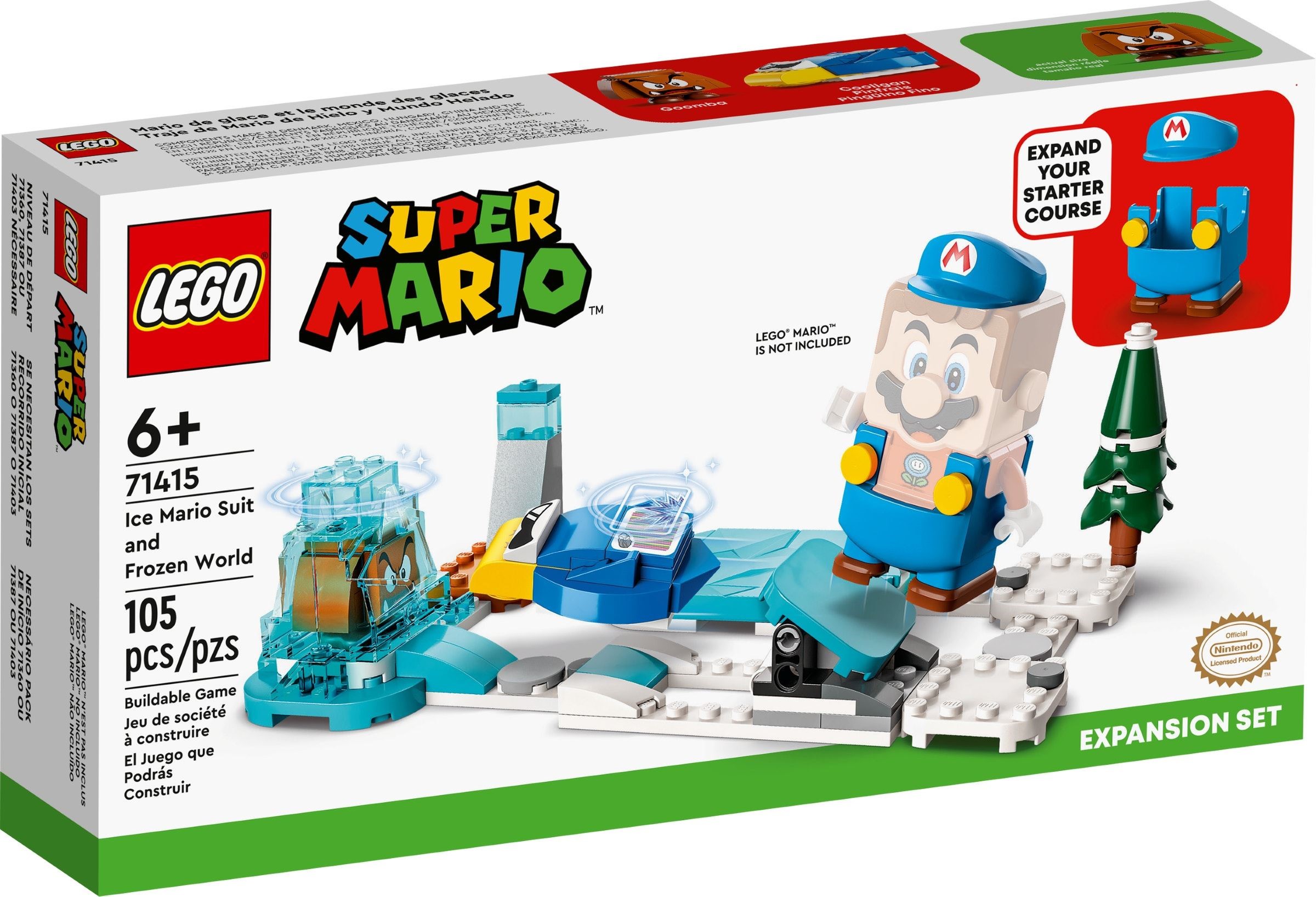 Изображение товара LEGO Super Mario Костюм Ледяного Марио 71415 - Конструктор с 259 деталями Изображение товара LEGO Super Mario Костюм Ледяного Марио 71415 - Конструктор с 259 деталями
