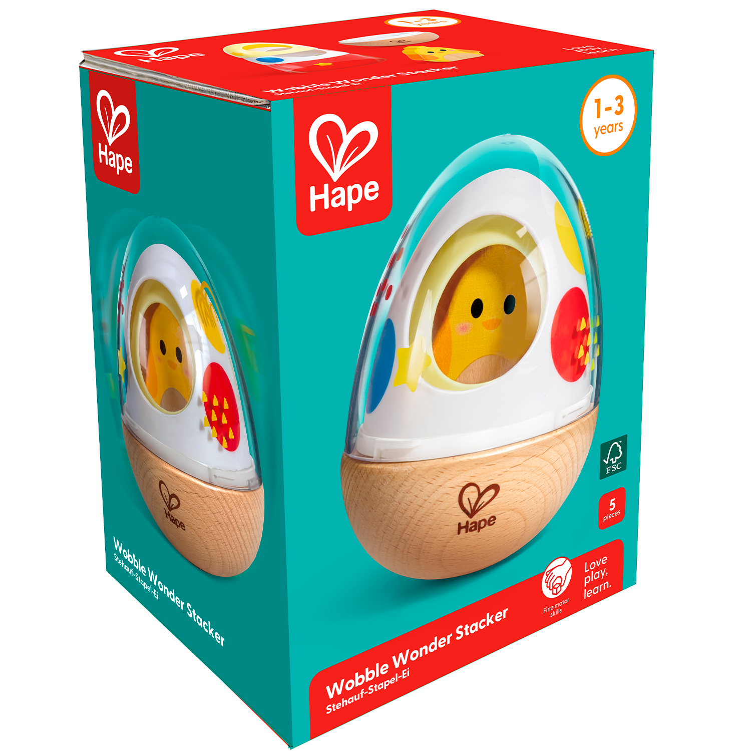 Игрушка Hape неваляшка Домик для цыпленка - фото 4