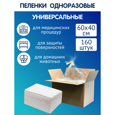 Пелёнки одноразовые INSEENSE 40х60 см 160 шт.