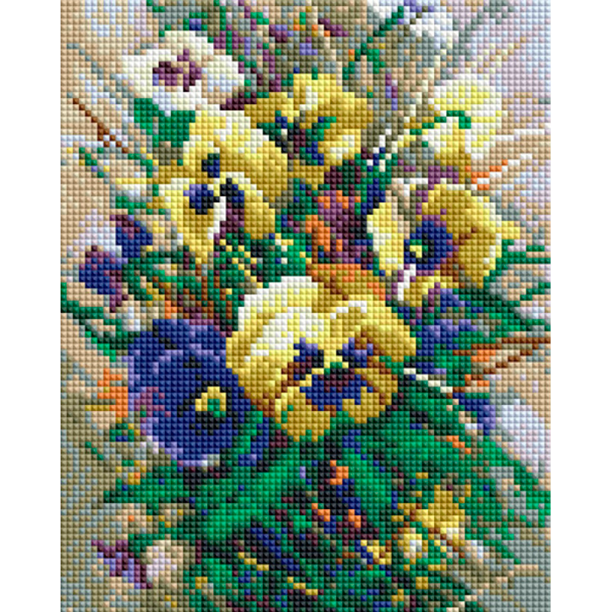 Алмазная мозаика Белоснежка Букет с анютками - фото 1