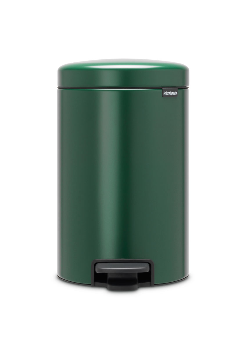 Бак мусорный Brabantia NewIcon с педалью зеленая сосна 12л 304040 - фото 1