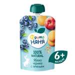 Пюре ФрутоНяня Яблоко-черника-арония-печенье с 6 мес 90 г