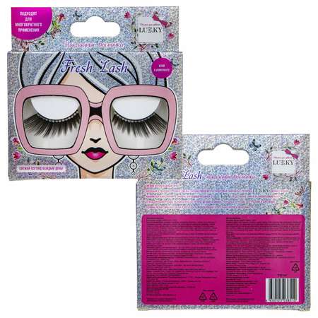 Накладные Ресницы Lukky Fresh Lash со стразами Бриллиантовые стрелки