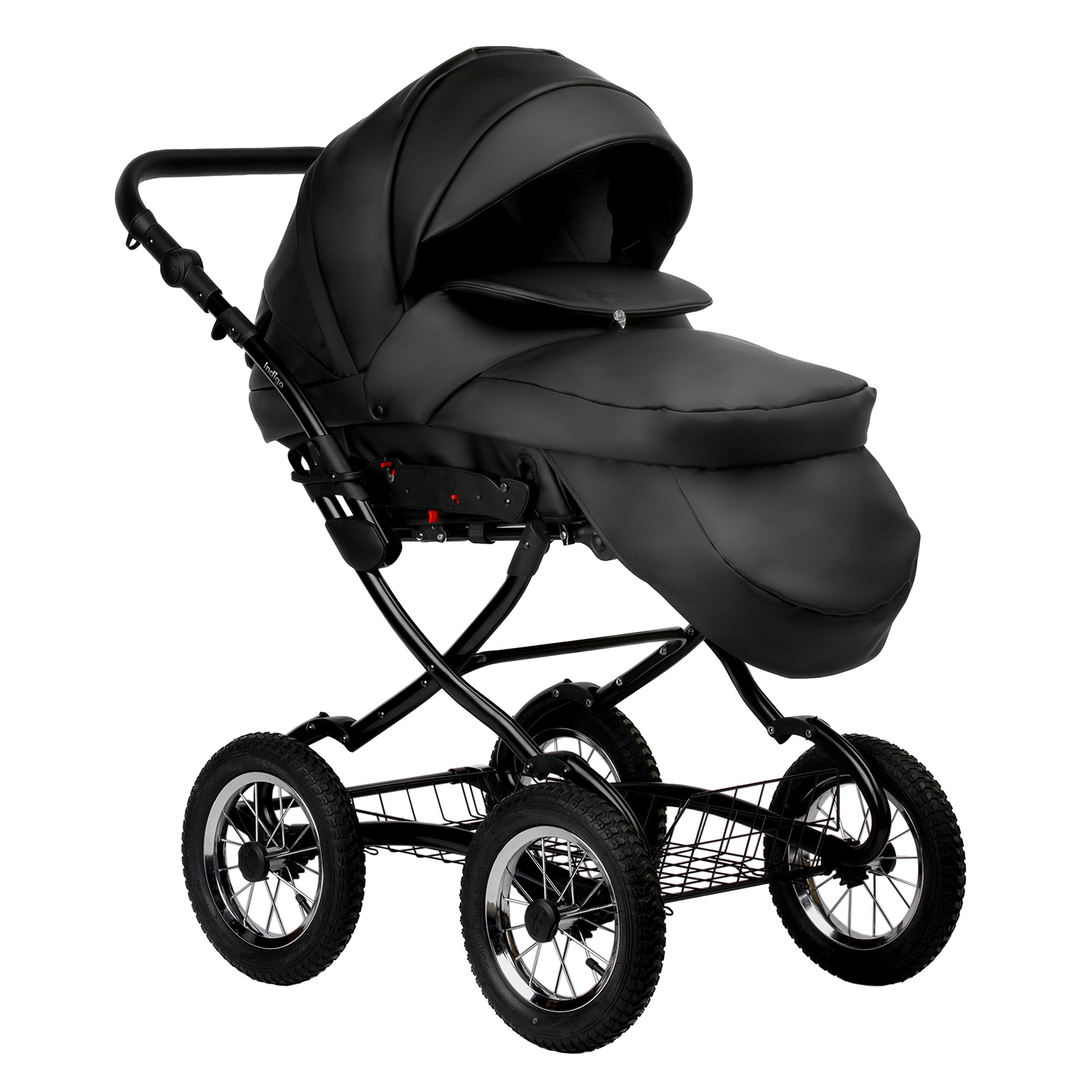 Коляска 2в1 Indigo Barbara Eco Classic 03 черный - фото 4