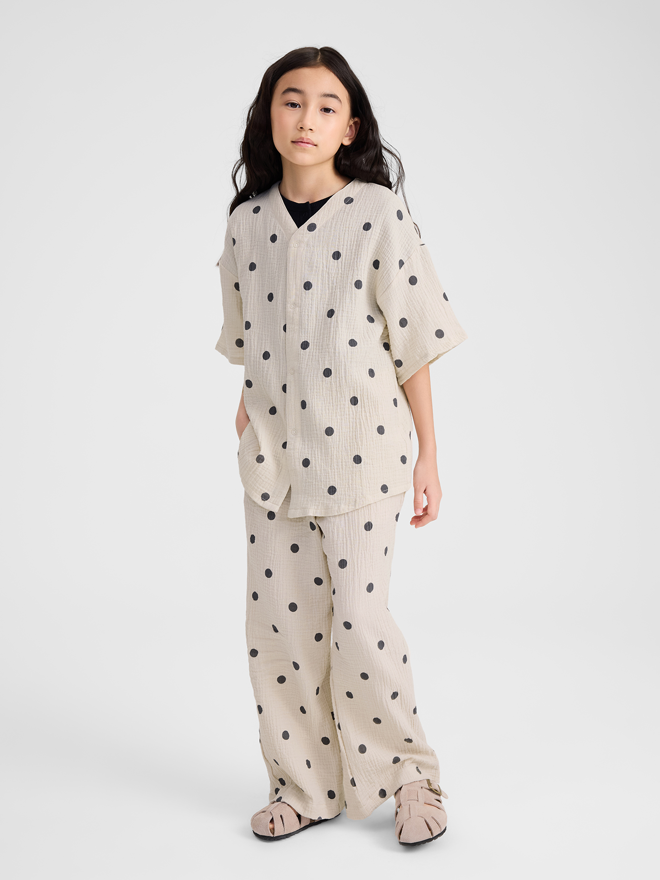 Брюки Happy Baby 88197-1_beige-with-dots - фото 11