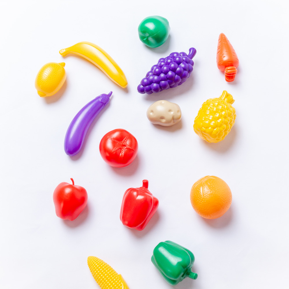 Игровой набор Green Plast продукты, прилавок, касса, тележки и корзинки - фото 4