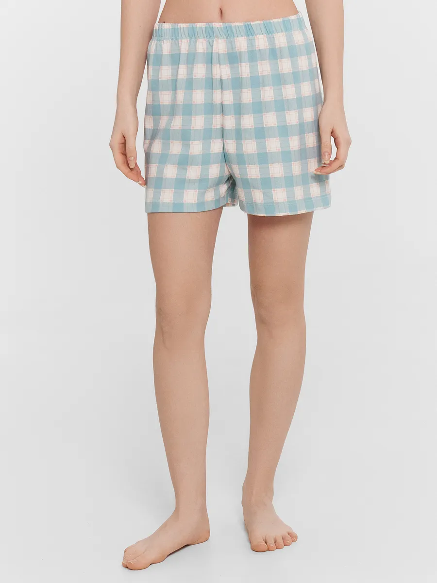 Пижама Mark Formelle (Марк Формэль) 592341/пыльная бирюза +зеленая клетка - фото 11