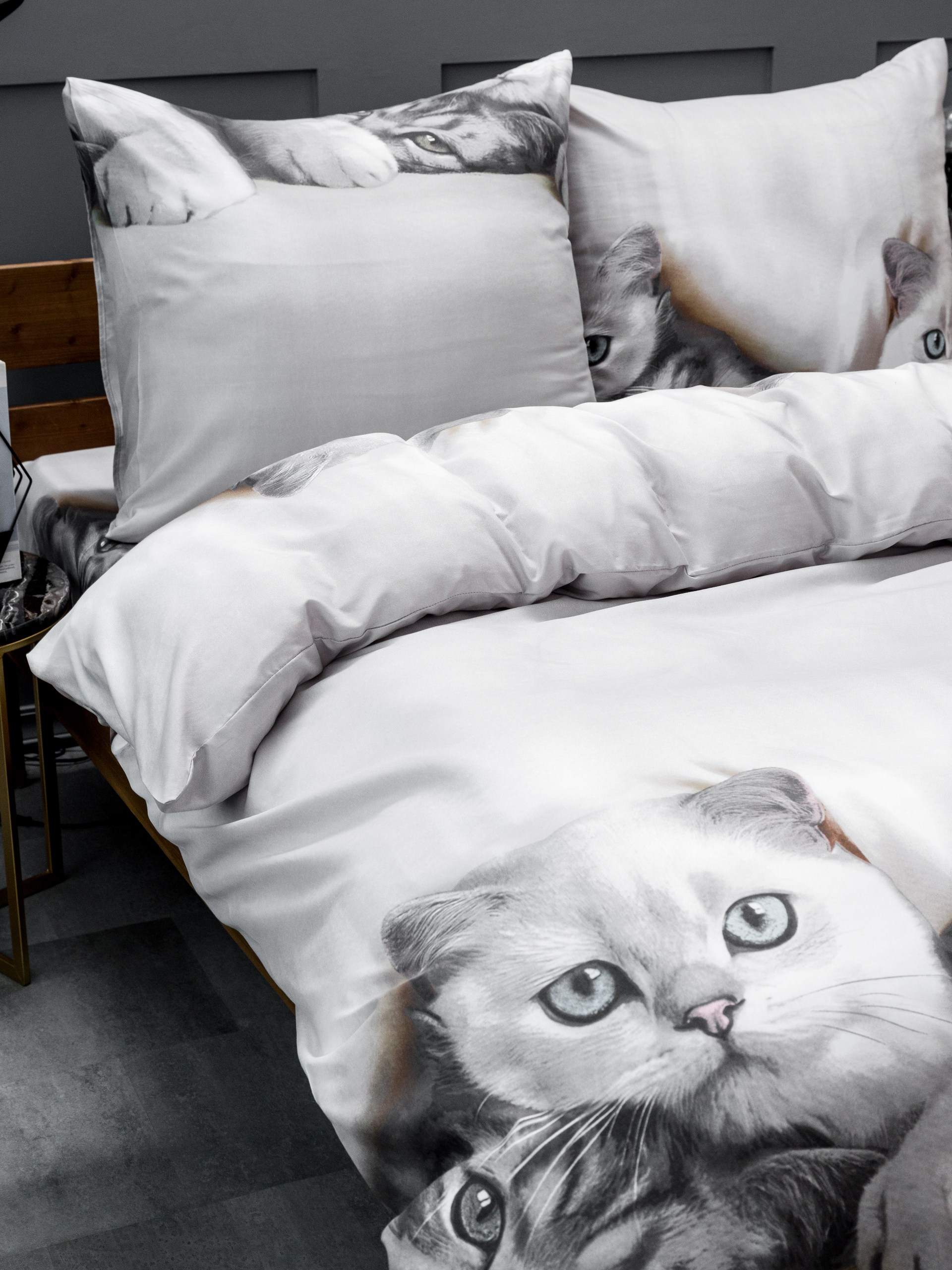 Комплект постельного белья PAVLine Котик евро - фото 5