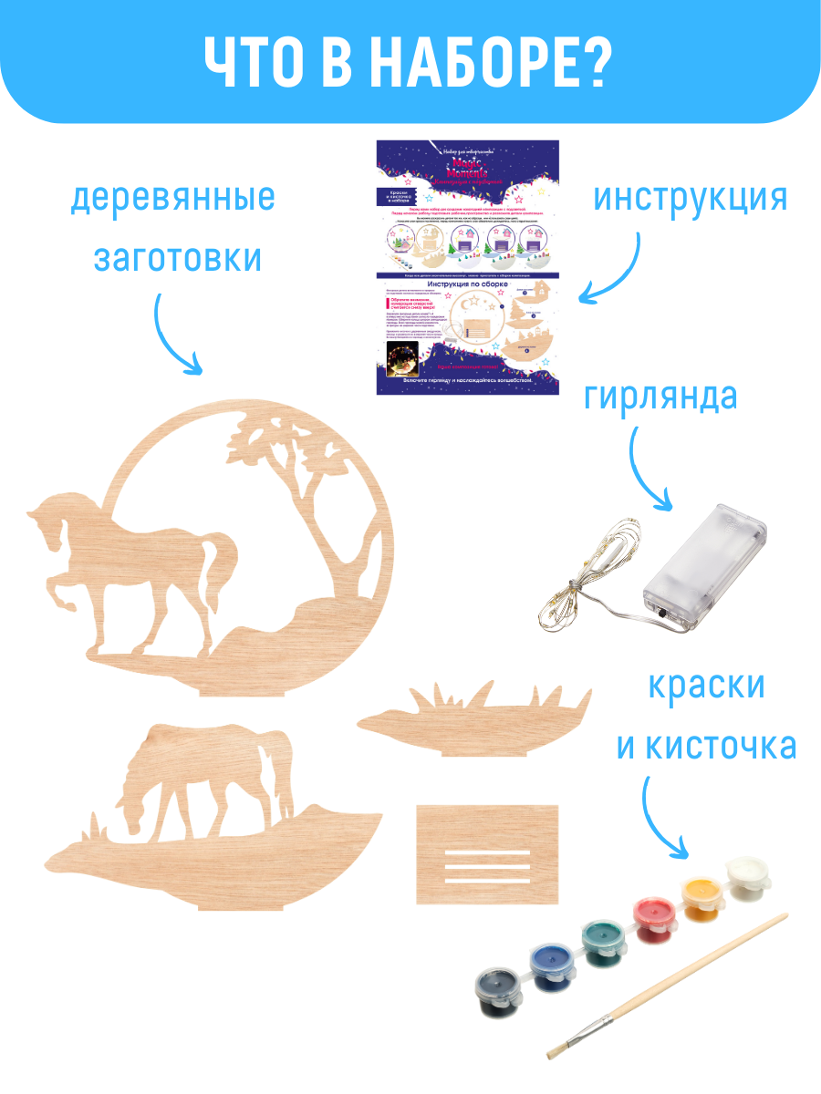 Набор для творчества Magic Moments Лошадь роспись красками - фото 2