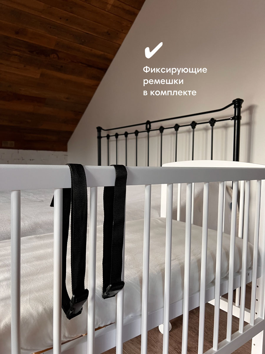 Детская кроватка OLANT BABY Sova Mini 90х50см, без маятника (белый) - фото 8