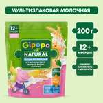 Каша Gipopo молочная мультизлаковая яблоко банан абрикос 200г с 12 месяцев