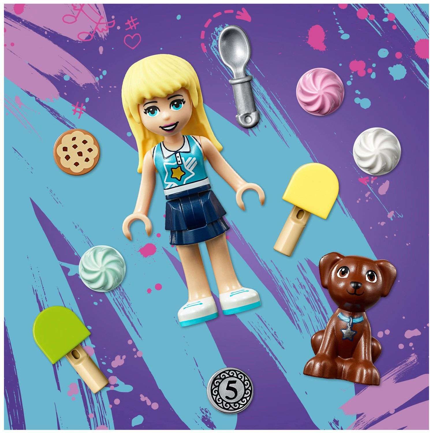Конструктор LEGO Friends Тележка с мороженым блочный - фото 8