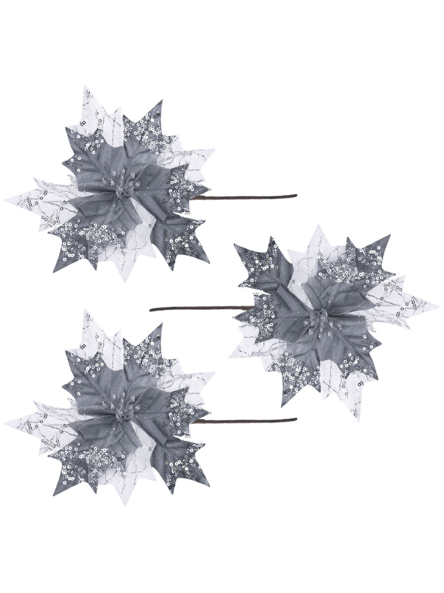 Елочные игрушки Золотая сказка Цветок набор 3 штуки - фото 8