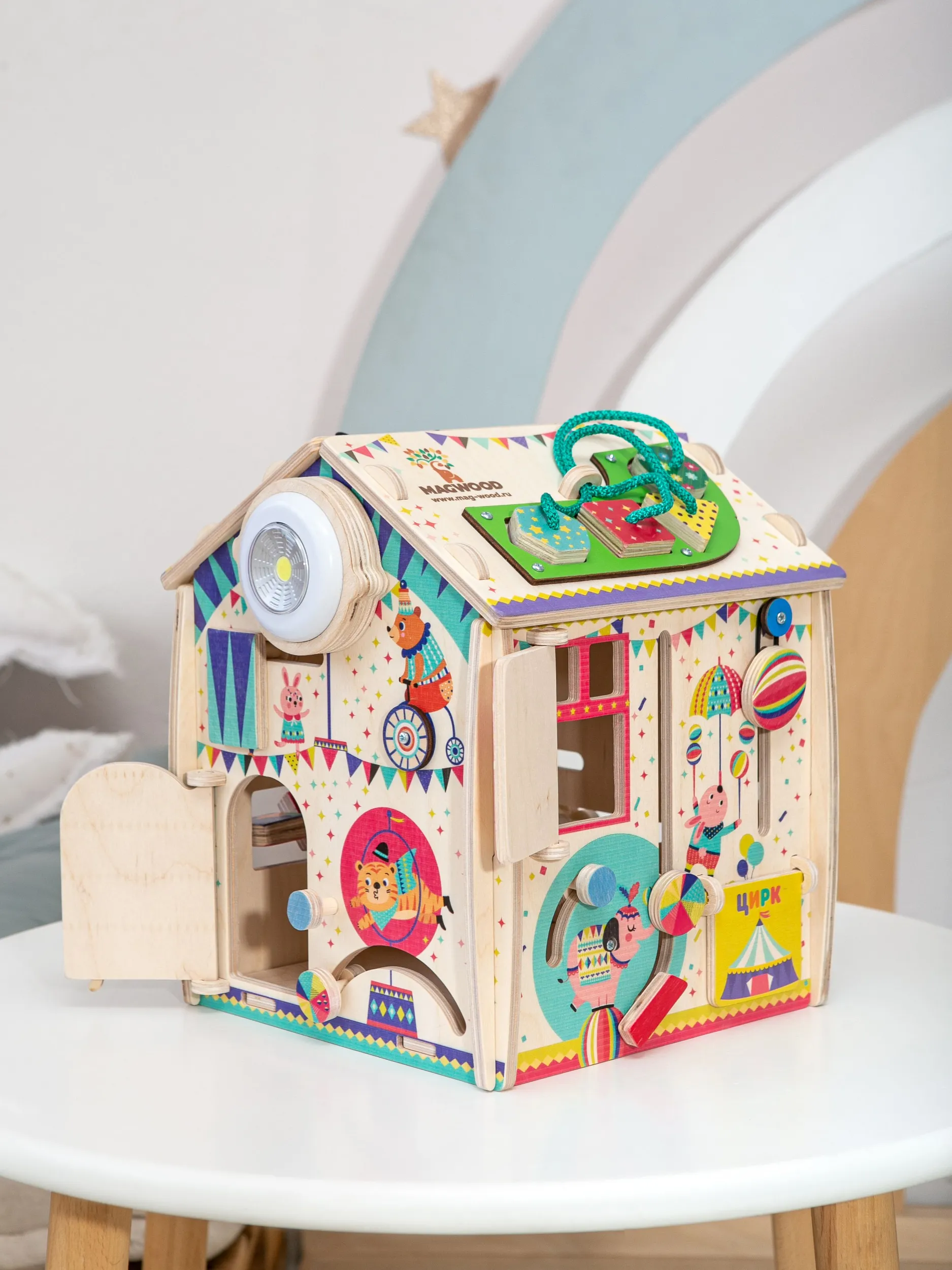 Игрушка Mag Wood бизиборд Веселая арена - фото 3