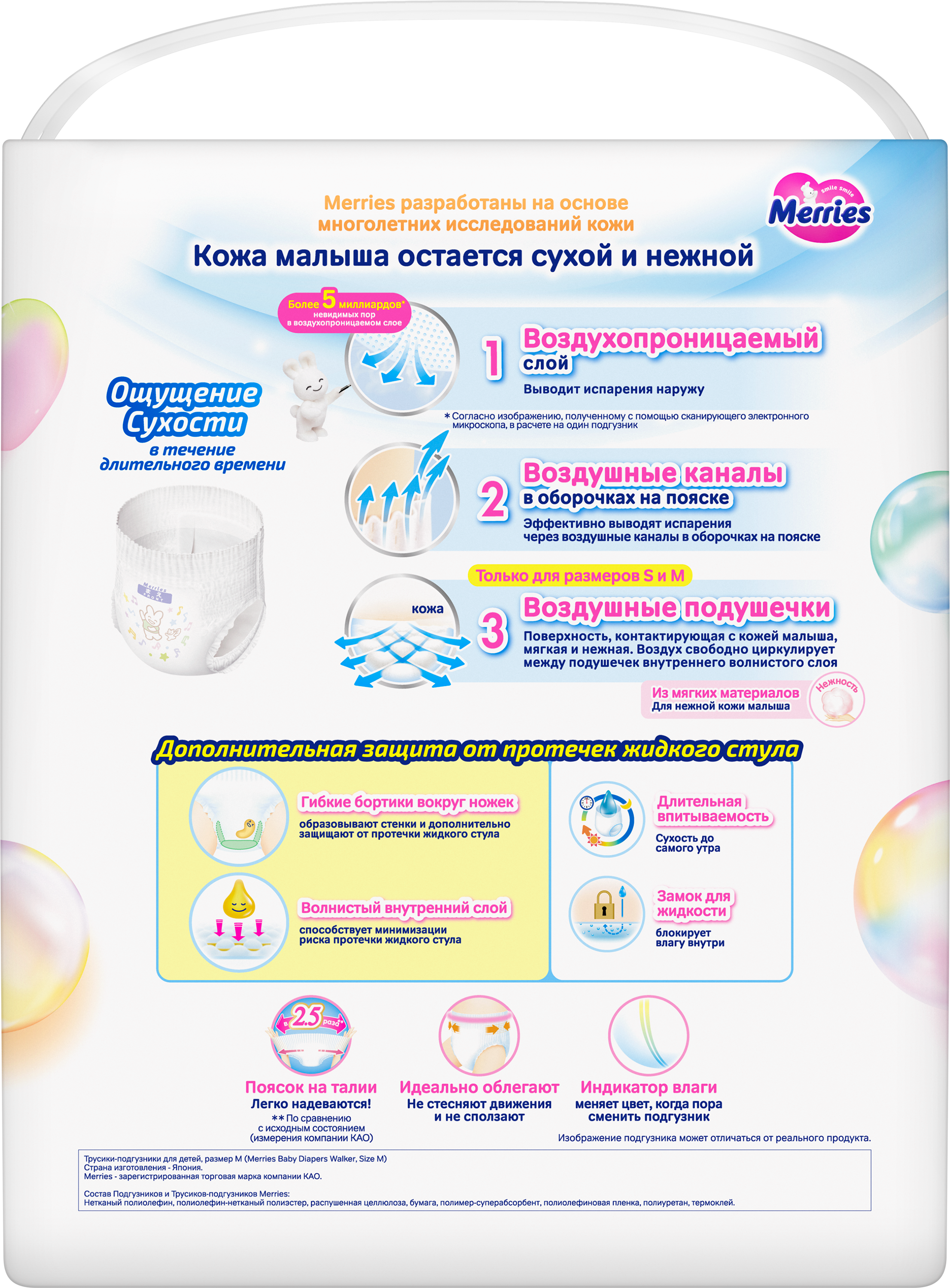 Трусики Merries 3 (6-11кг) 62 шт. - фото 14