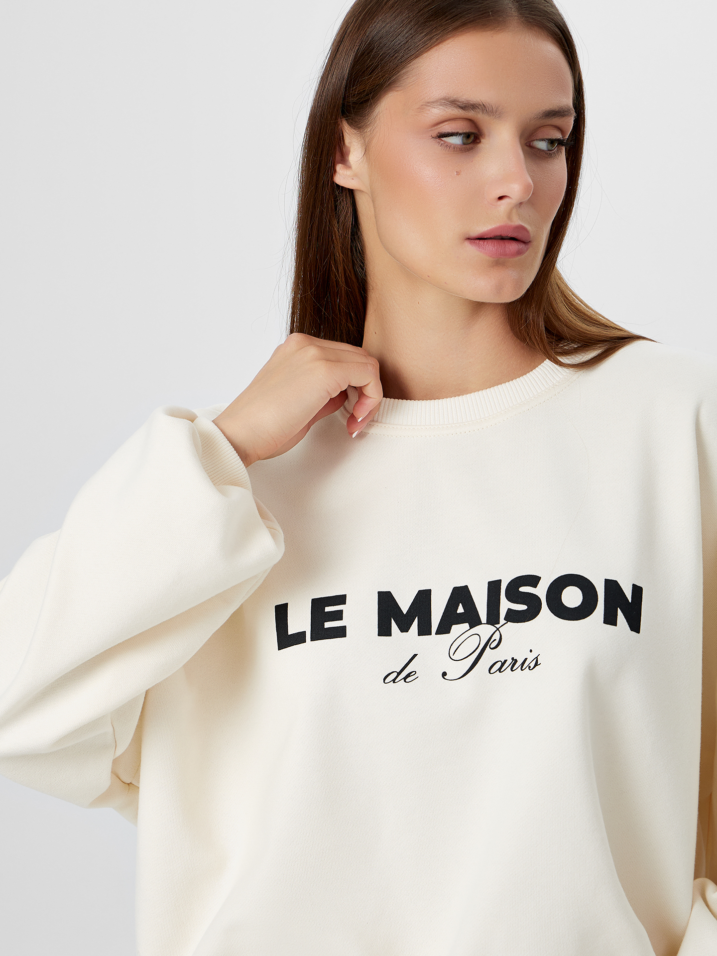 Свитшот Mark Formelle (Марк Формэль) 122935/молочный +печать - фото 5