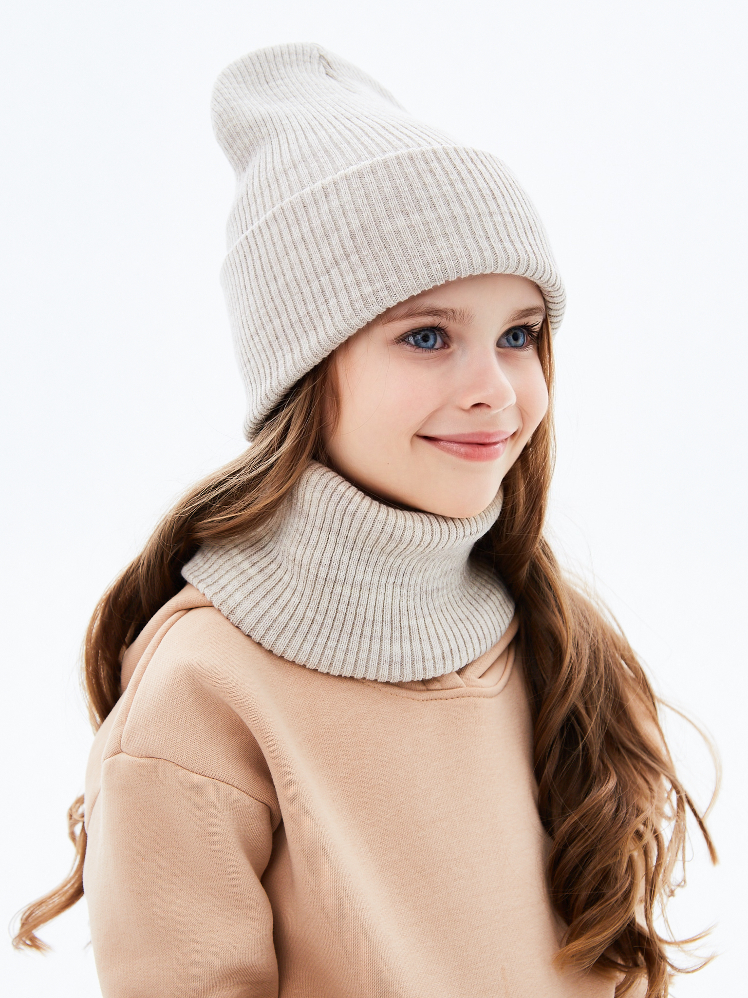 Шапка и снуд KUBRIO KU-H-52-lopataW-beige - фото 6