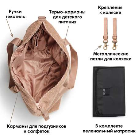 Сумка Elodie Soft Shell Pink Bouclе