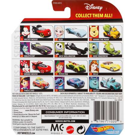 Автомобиль Hot Wheels Character cars Питер Пэн