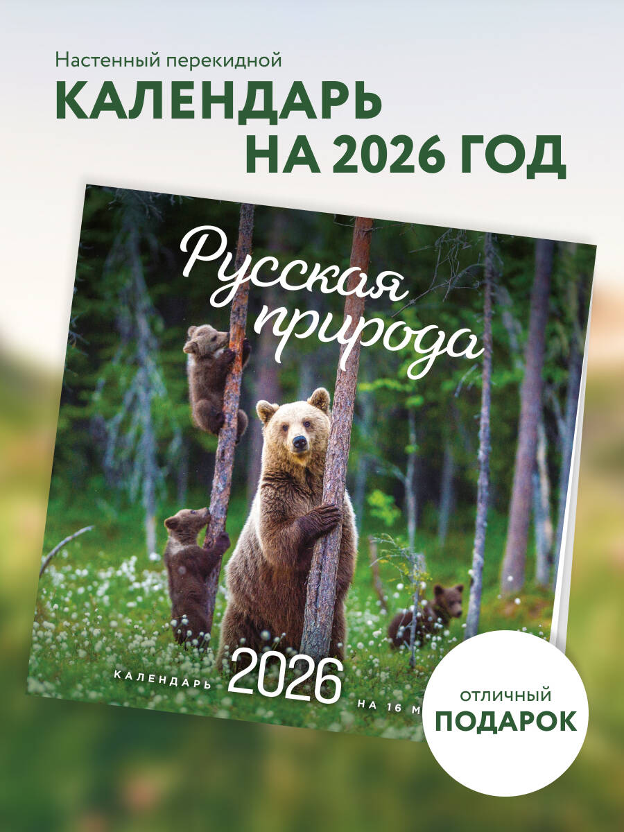 Календарь Эксмо Русская природа. Календарь настенный на 16 месяцев на 2026 год (300х300 мм) - фото 1