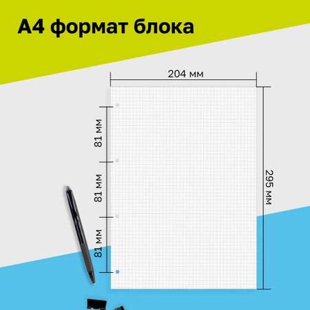 Тетрадь со сменным блоком BG клетка