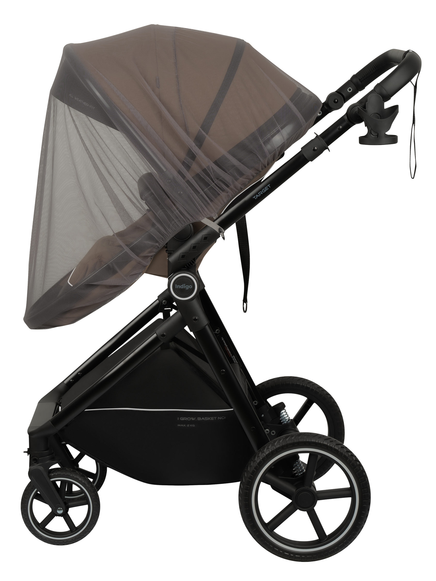 Коляска трансформер Indigo TARGET 3в1 темно-бежевый - фото 29