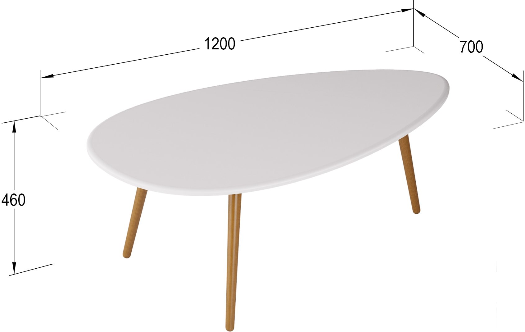 Стол журнальный КАЛИФОРНИЯ МЕБЕЛЬ Твинс белый - фото 2