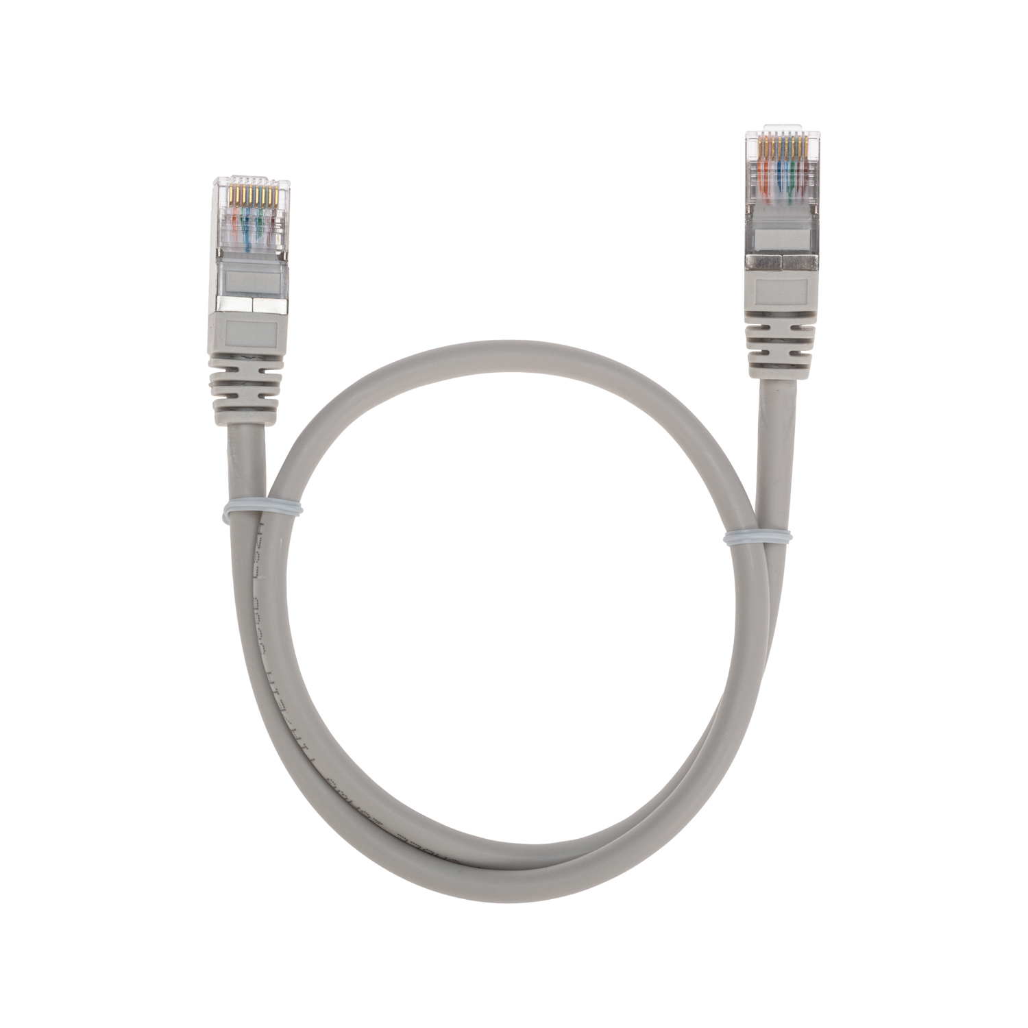 Патч-корд REXANT 0.5 метра Cat 5e RJ45-RJ45 26AWG LSZH серый - фото 1