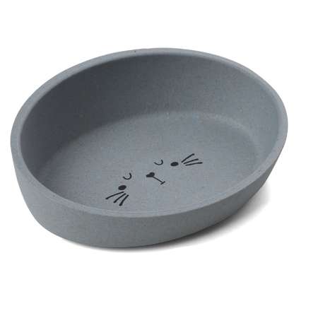 Миска для животных Triol Natural Кошечка из бамбука на резинке 0.24л