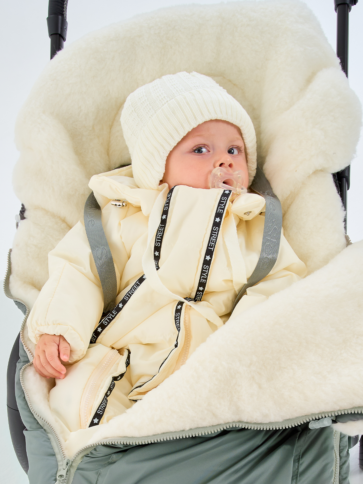 Конверт в коляску Осьминожка Трансформер серый - фото 16