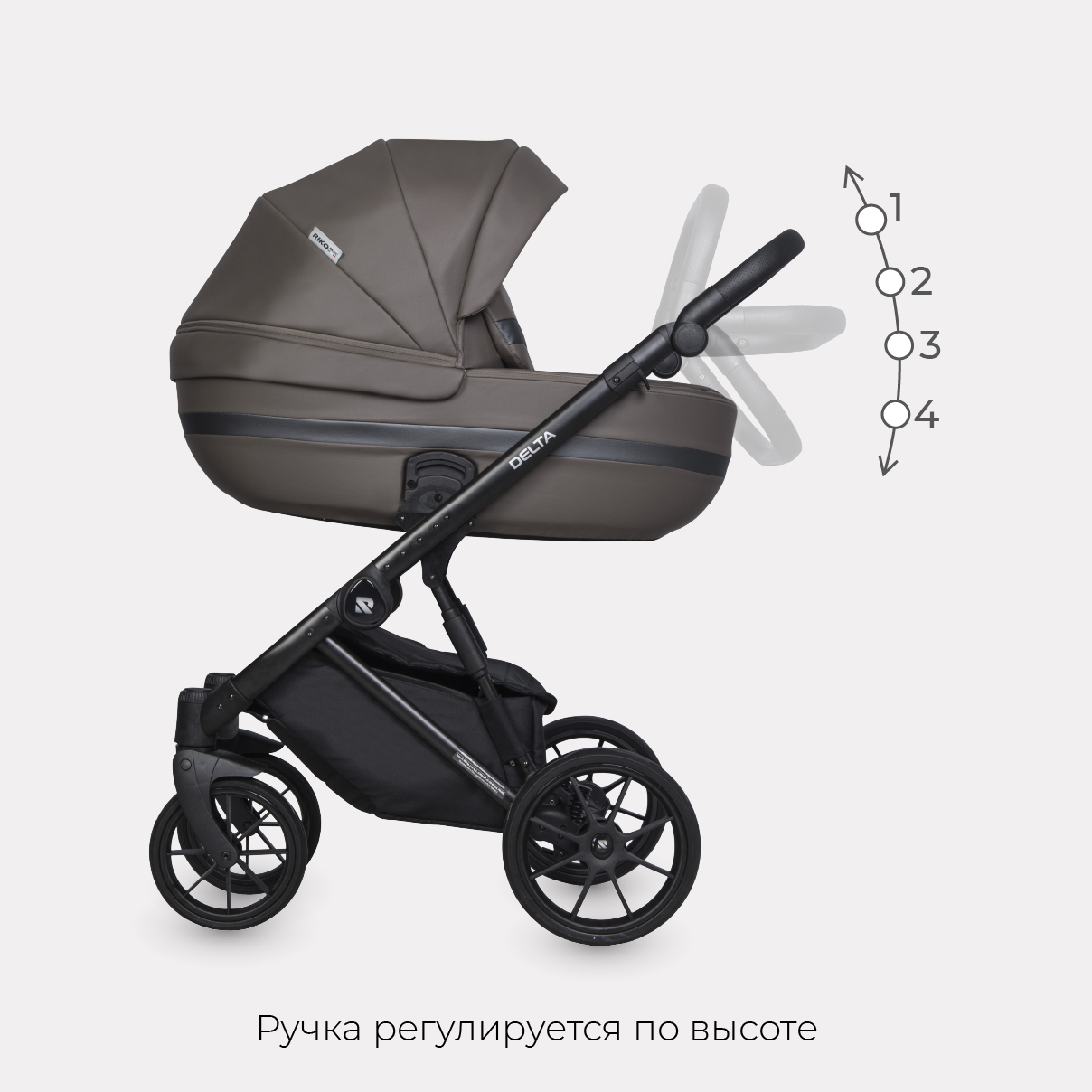 Коляска 3в1 Riko Basic Delta Ecco - фото 4