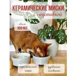 Миска керамическая Qalla двойная на подставке