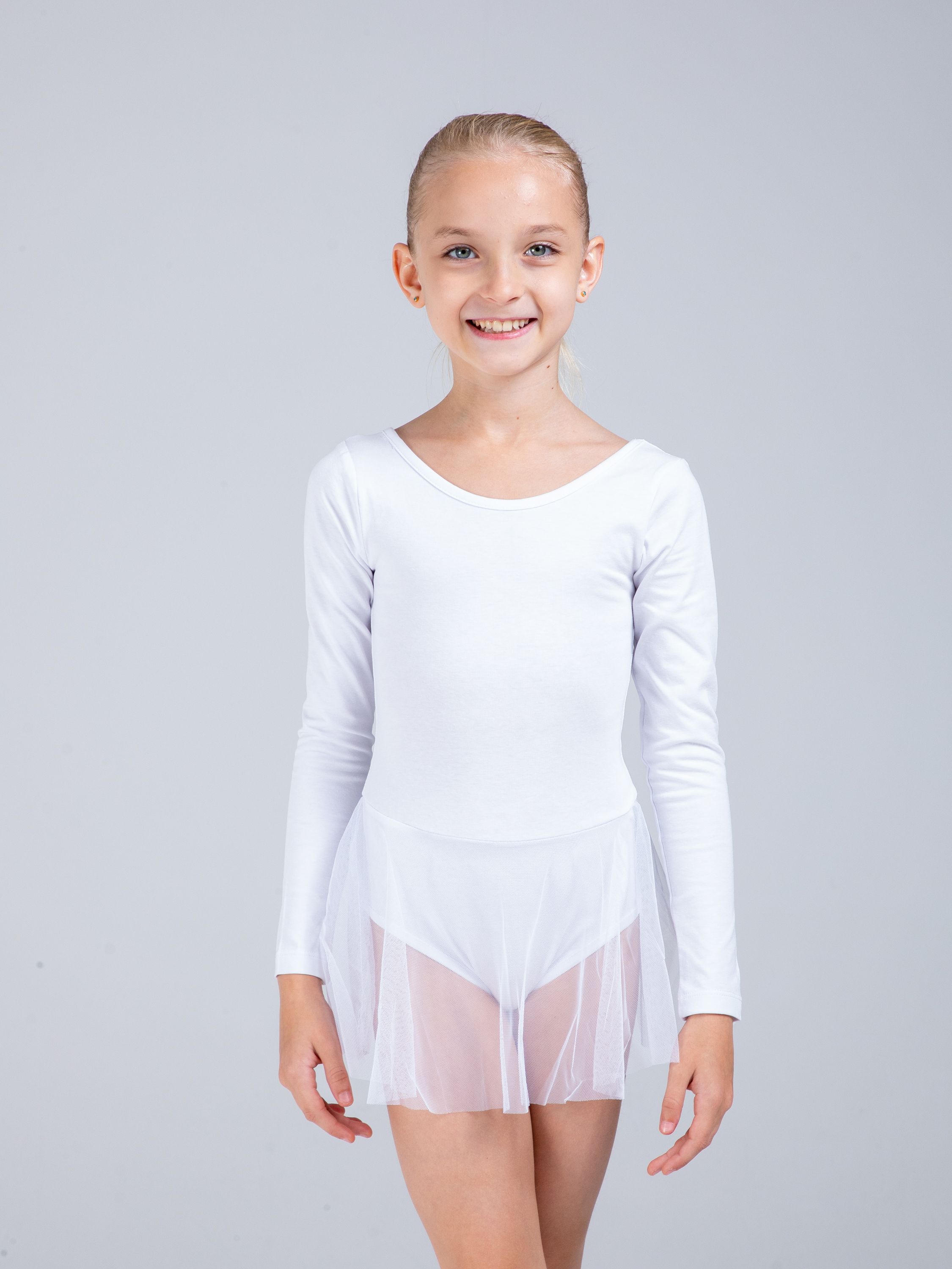 Купальник гимнастический STELLA MODA 26403._белый - фото 15